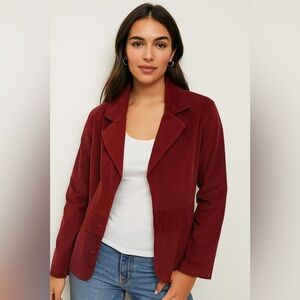 Women's Kupcake Red Corduroy Blazer Size S